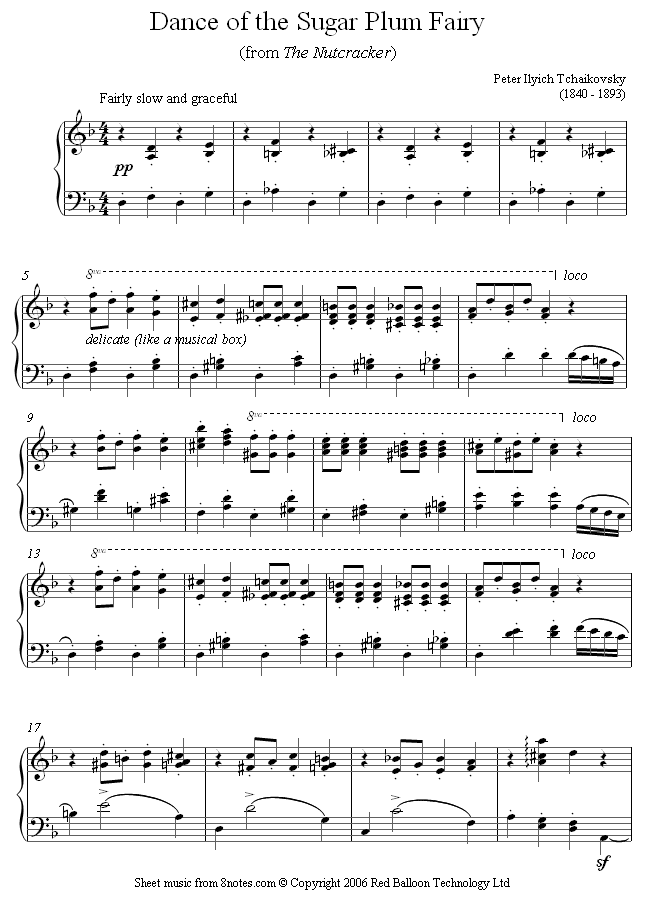 Detail Dance Of The Sugar Plum Fairy Free Piano Sheet Music Nomer 10