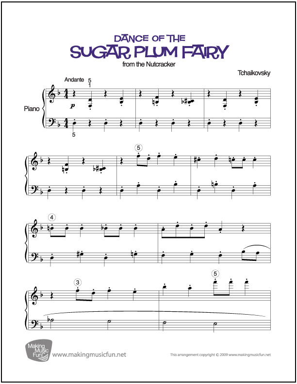 Detail Dance Of The Sugar Plum Fairy Piano Letter Notes Nomer 7