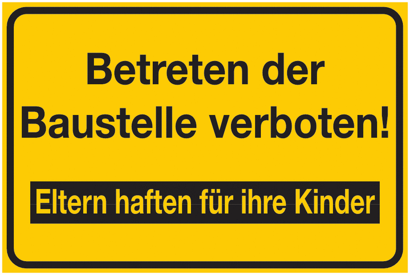 Detail Schild Achtung Baustelle Nomer 22