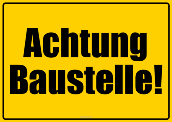 Detail Schild Achtung Baustelle Nomer 4