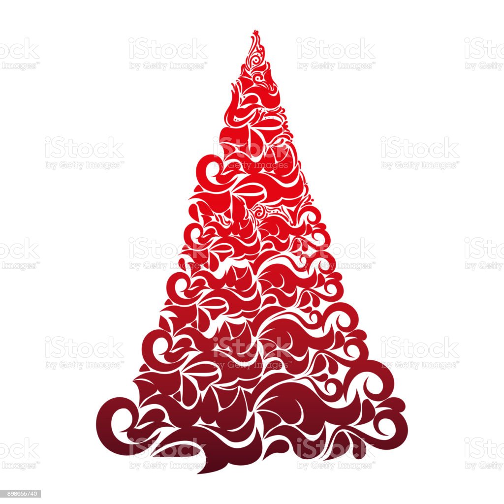 Detail Gambar Pohon Natal Abstrak Vector Nomer 10