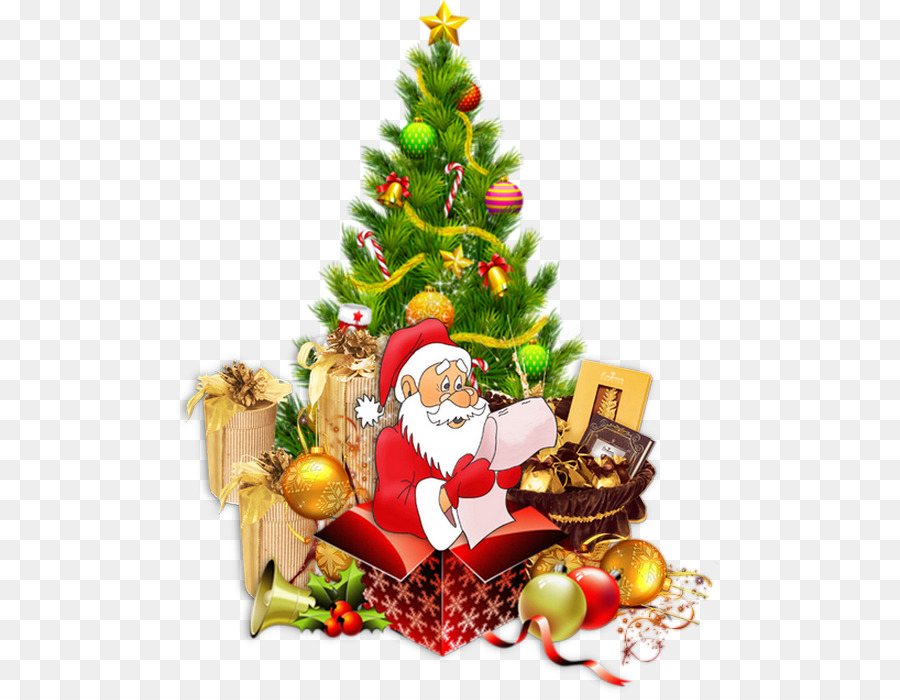 Detail Gambar Pohon Natal Dan Santa Claus Nomer 11