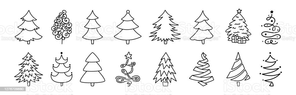 Detail Gambar Pohon Natal Hitam Putih Nomer 20