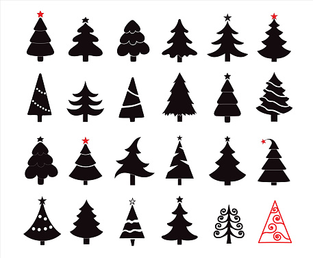 Detail Gambar Pohon Natal Hitam Putih Nomer 9