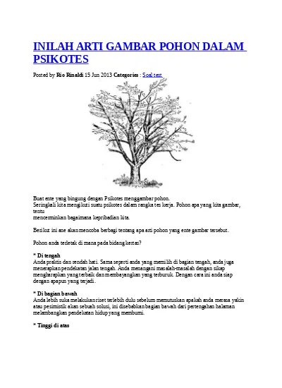 Detail Gambar Pohon Psikotes Yang Benar Nomer 32