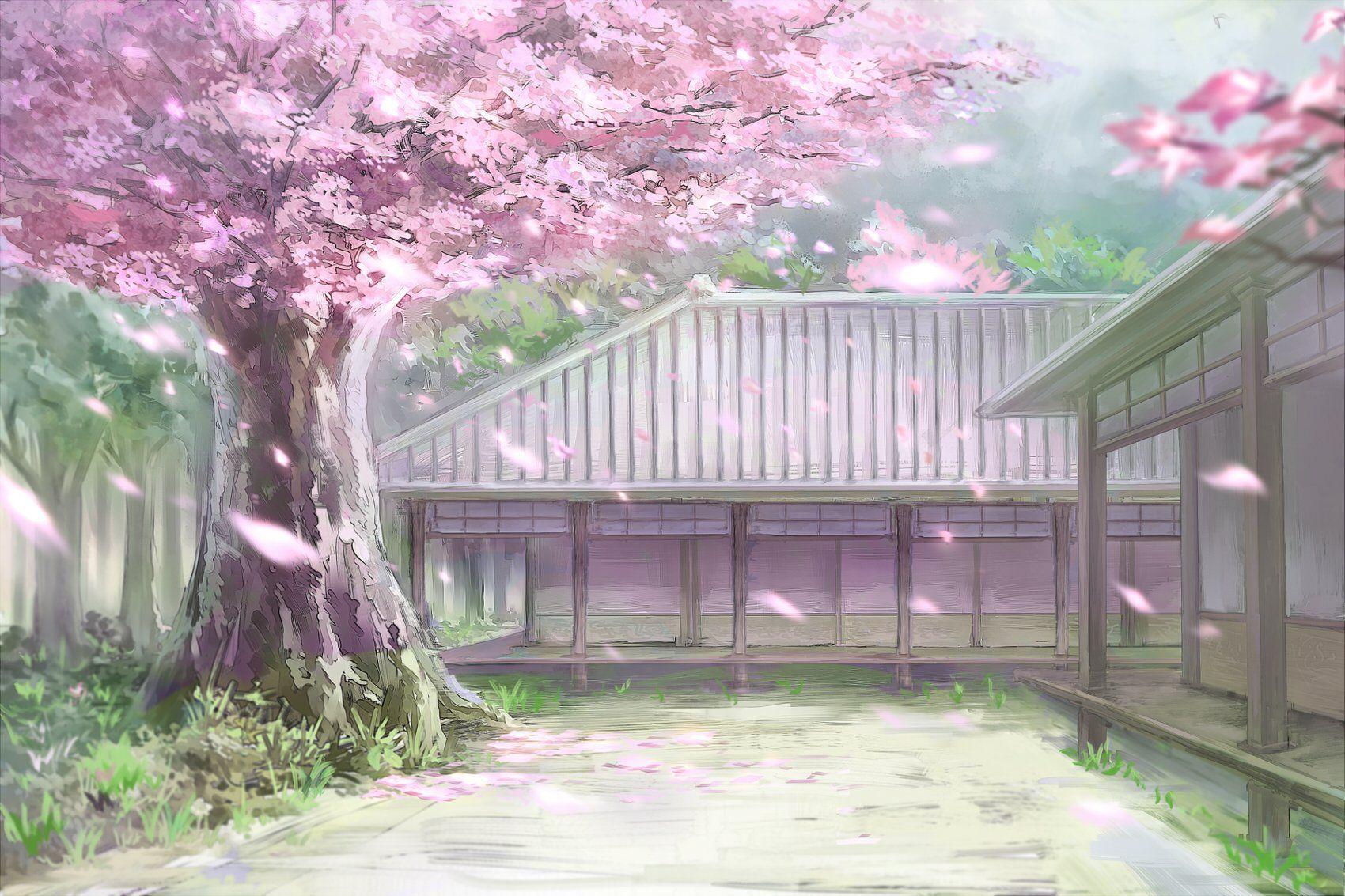 Detail Gambar Pohon Sakura Anime Nomer 48