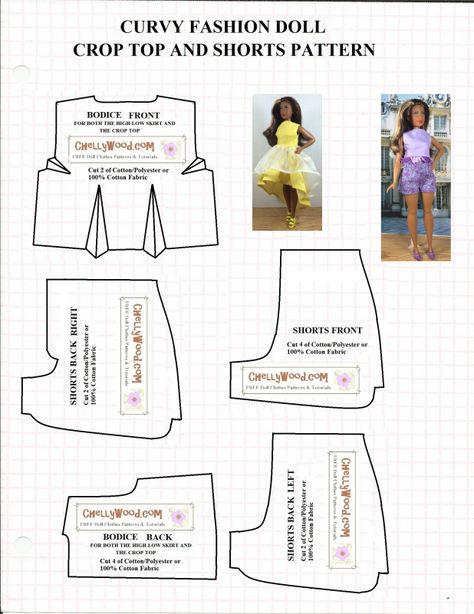 Detail Gambar Pola Baju Barbie Nomer 2