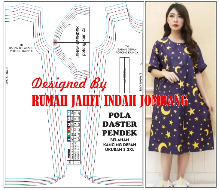 Detail Gambar Pola Baju Daster Nomer 49