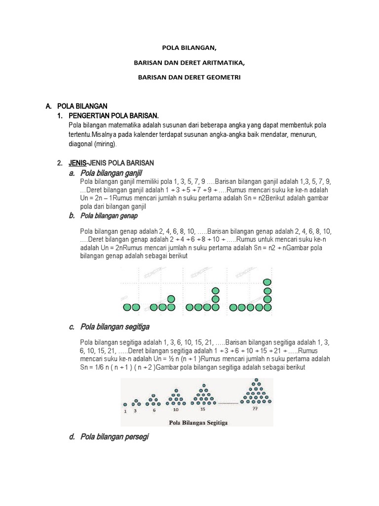 Detail Gambar Pola Barisan Dan Deret Bilangan Nomer 22