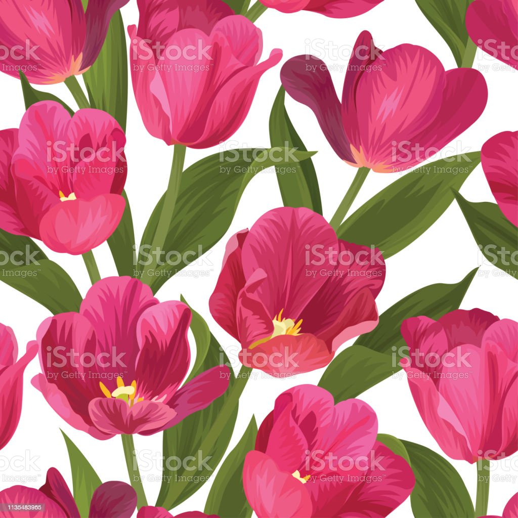 Detail Gambar Pola Bunga Tulip Nomer 19