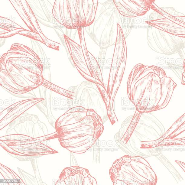 Detail Gambar Pola Bunga Tulip Nomer 24