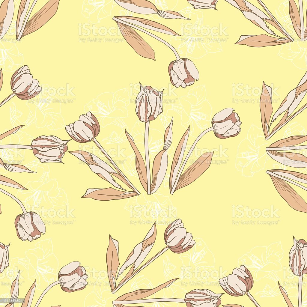 Detail Gambar Pola Bunga Tulip Nomer 31