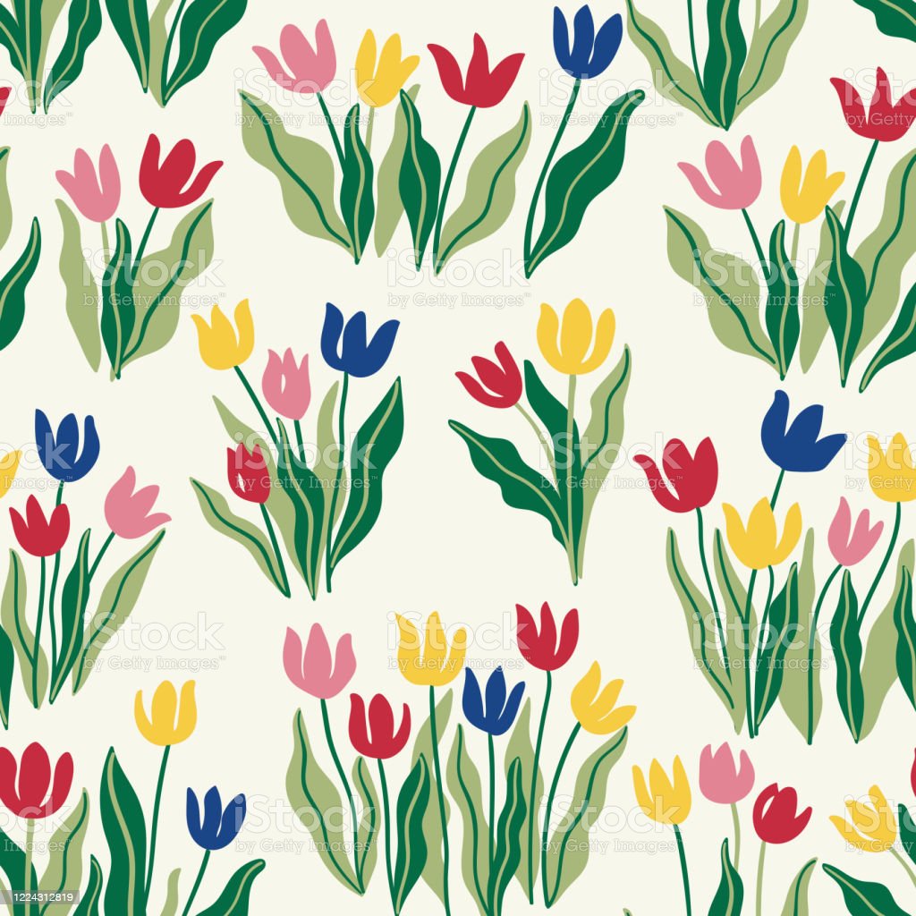 Detail Gambar Pola Bunga Tulip Nomer 34