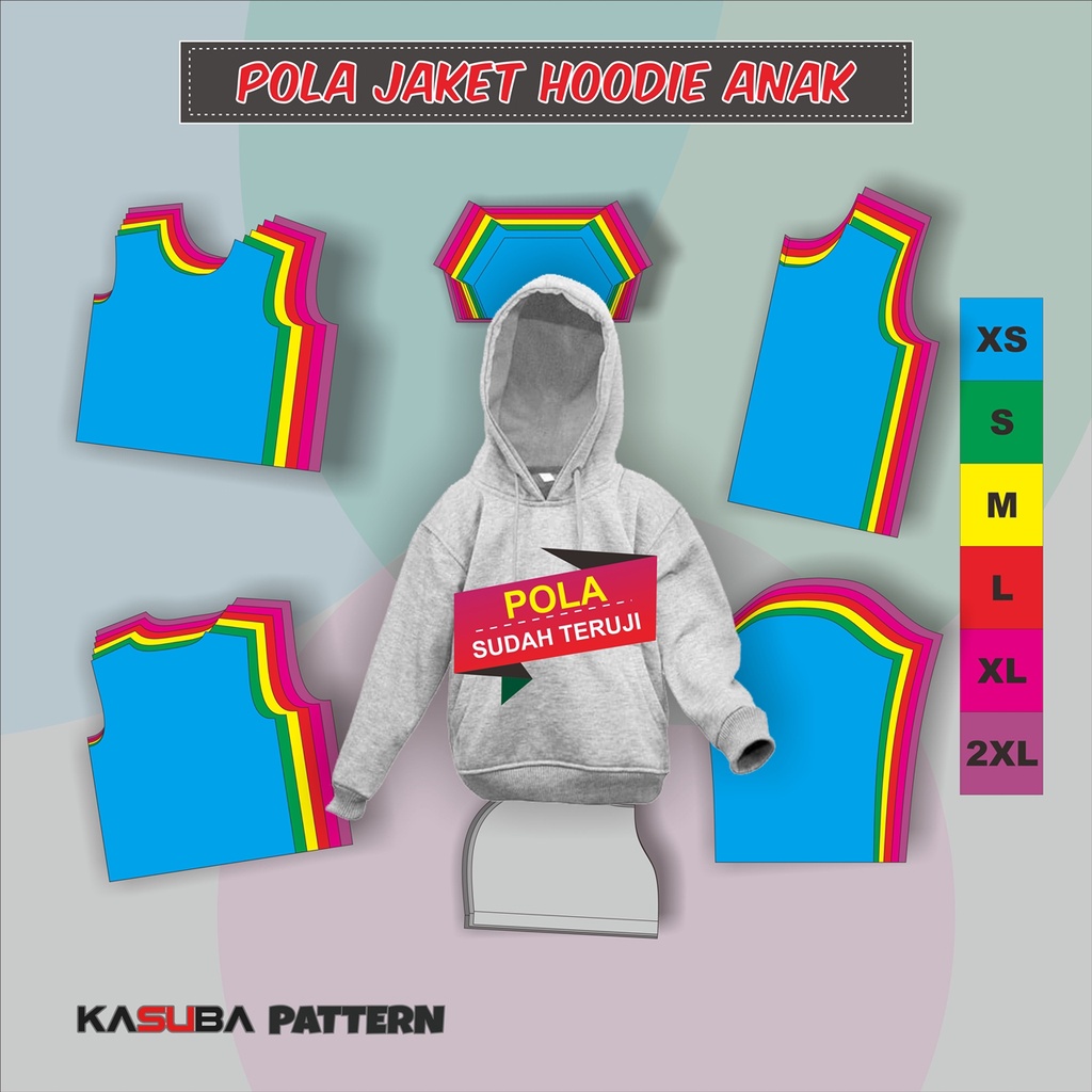 Detail Gambar Pola Hoodie Nomer 55