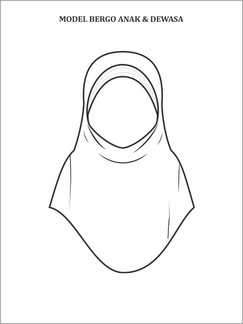 Detail Gambar Pola Kerudung Bergo Nomer 19