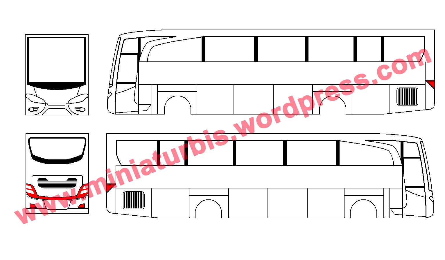 Detail Gambar Pola Miniatur Bus Nomer 44