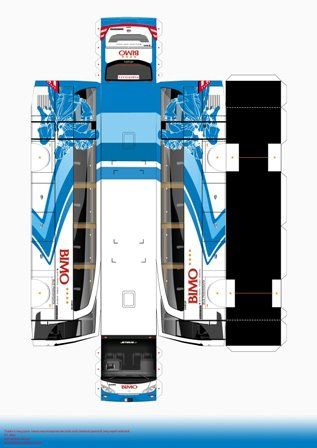 Detail Gambar Pola Papercraft Bus Nomer 13