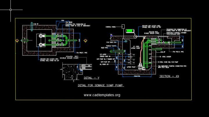 Detail Gambar Pompa Cad Nomer 44