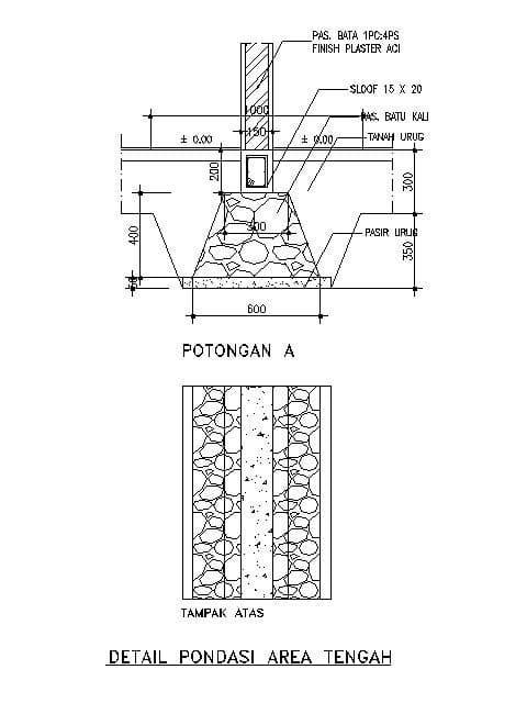 Detail Gambar Pondasi Batu Kali Nomer 8