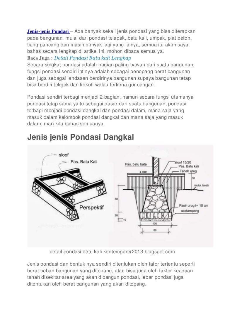 Detail Gambar Pondasi Dangkal Nomer 6