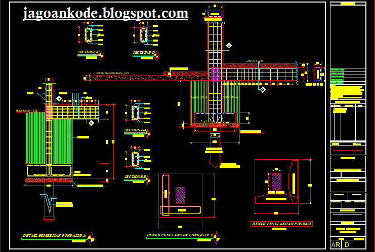 Detail Gambar Pondasi Tapak Nomer 17