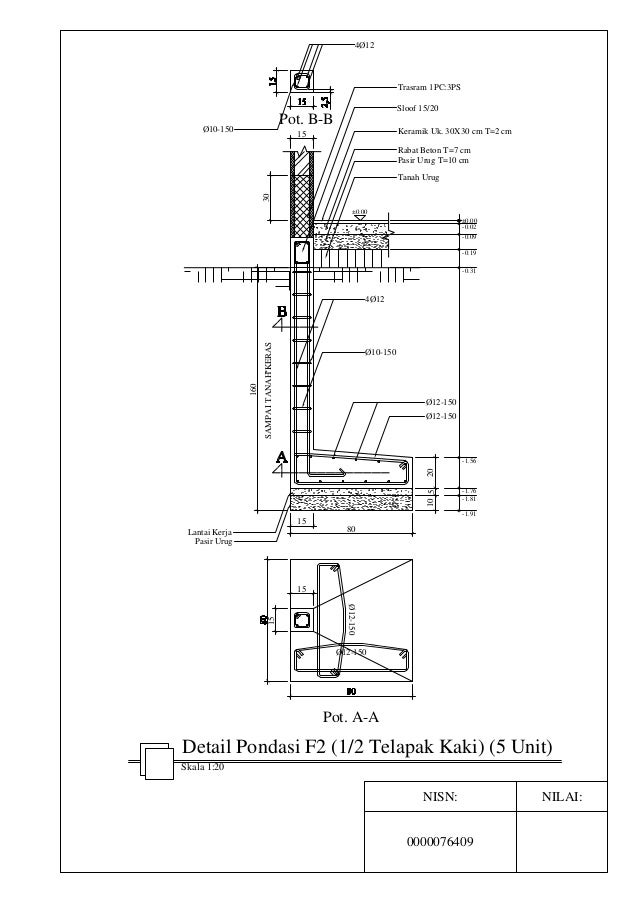 Detail Gambar Pondasi Tapak Nomer 56