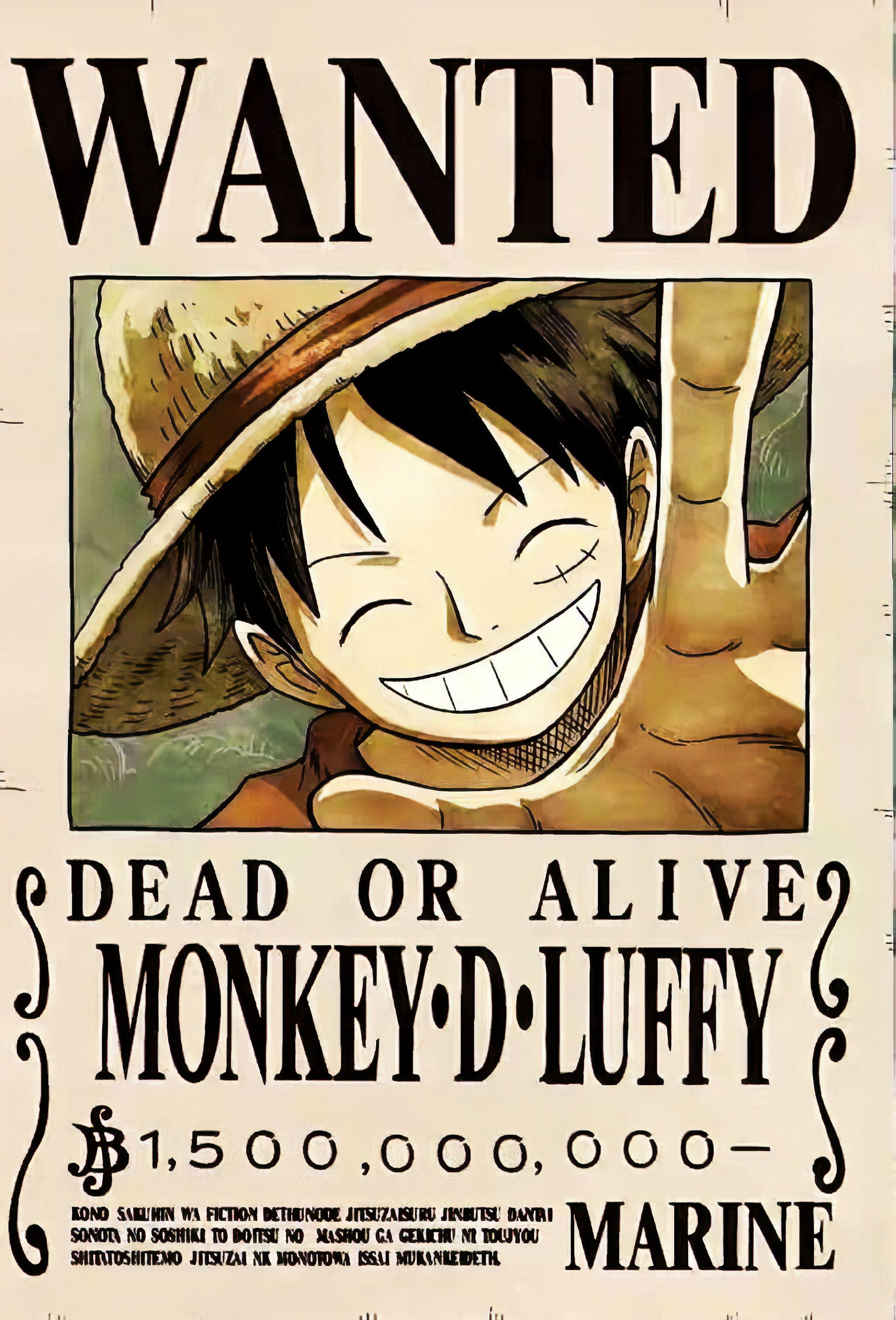 Detail Gambar Poster Buronan One Piece Nomer 2