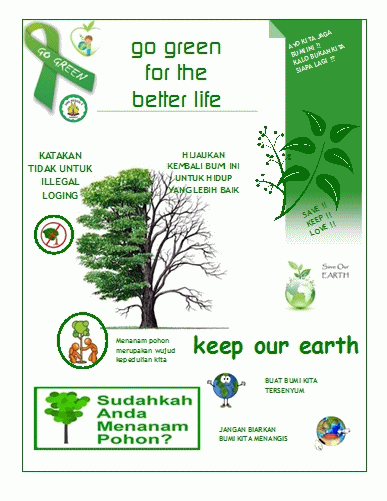 Detail Gambar Poster Go Green Sederhana Nomer 18