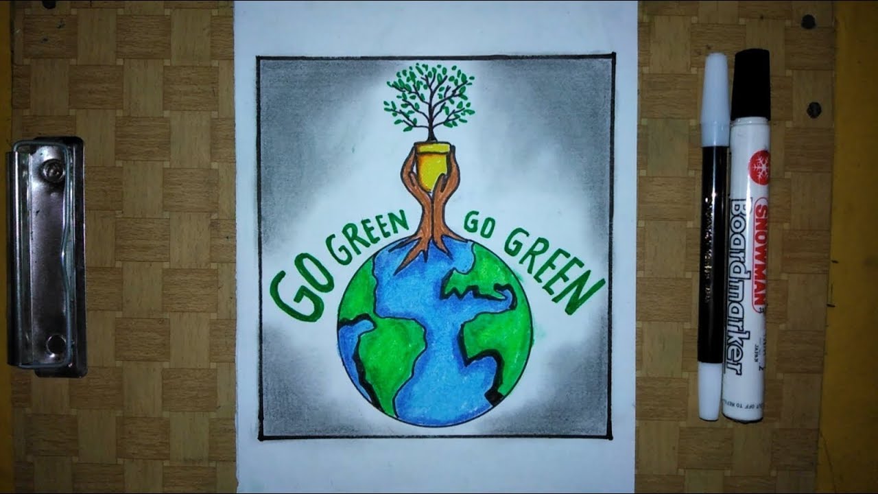 Detail Gambar Poster Go Green Sederhana Nomer 4