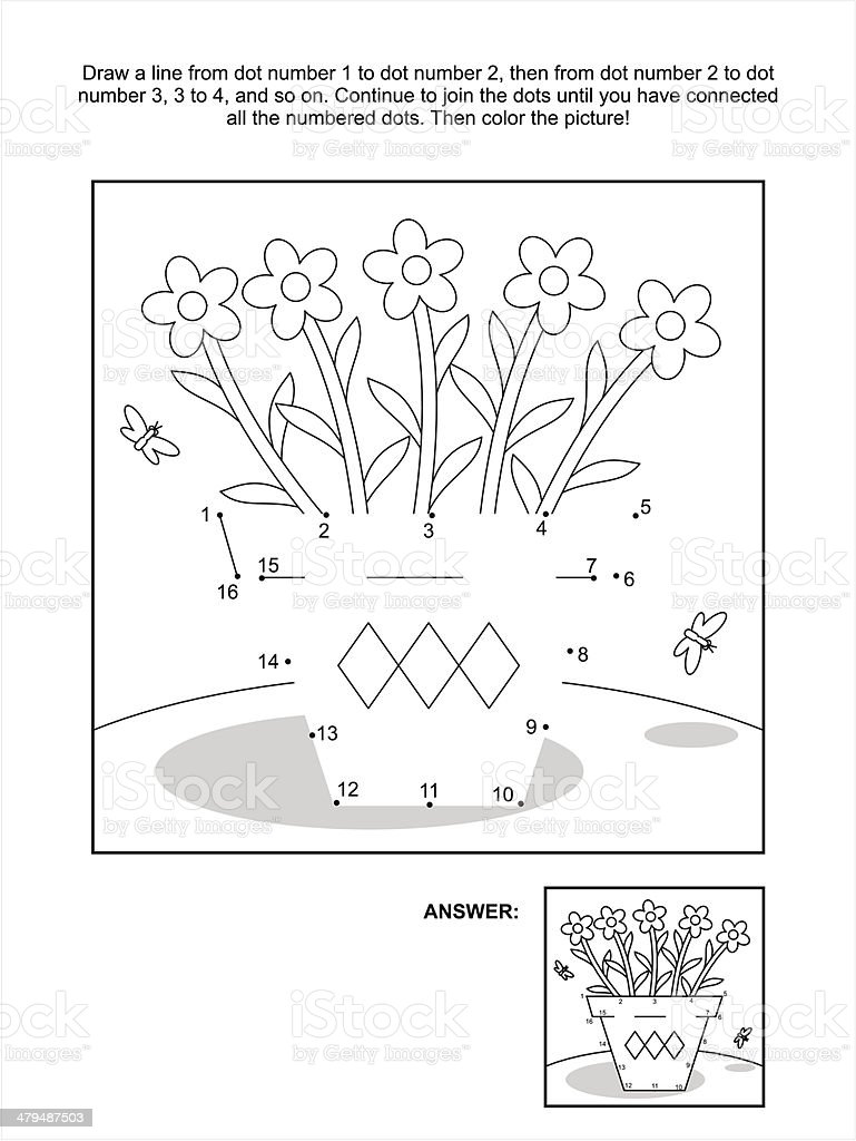 Detail Gambar Pot Bunga Mewarnai Nomer 58