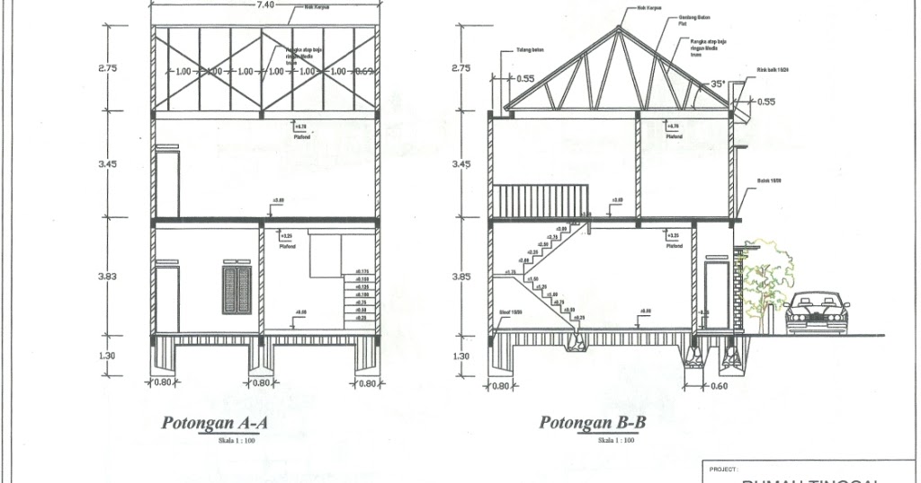 Gambar Potongan Atap Prisai - KibrisPDR