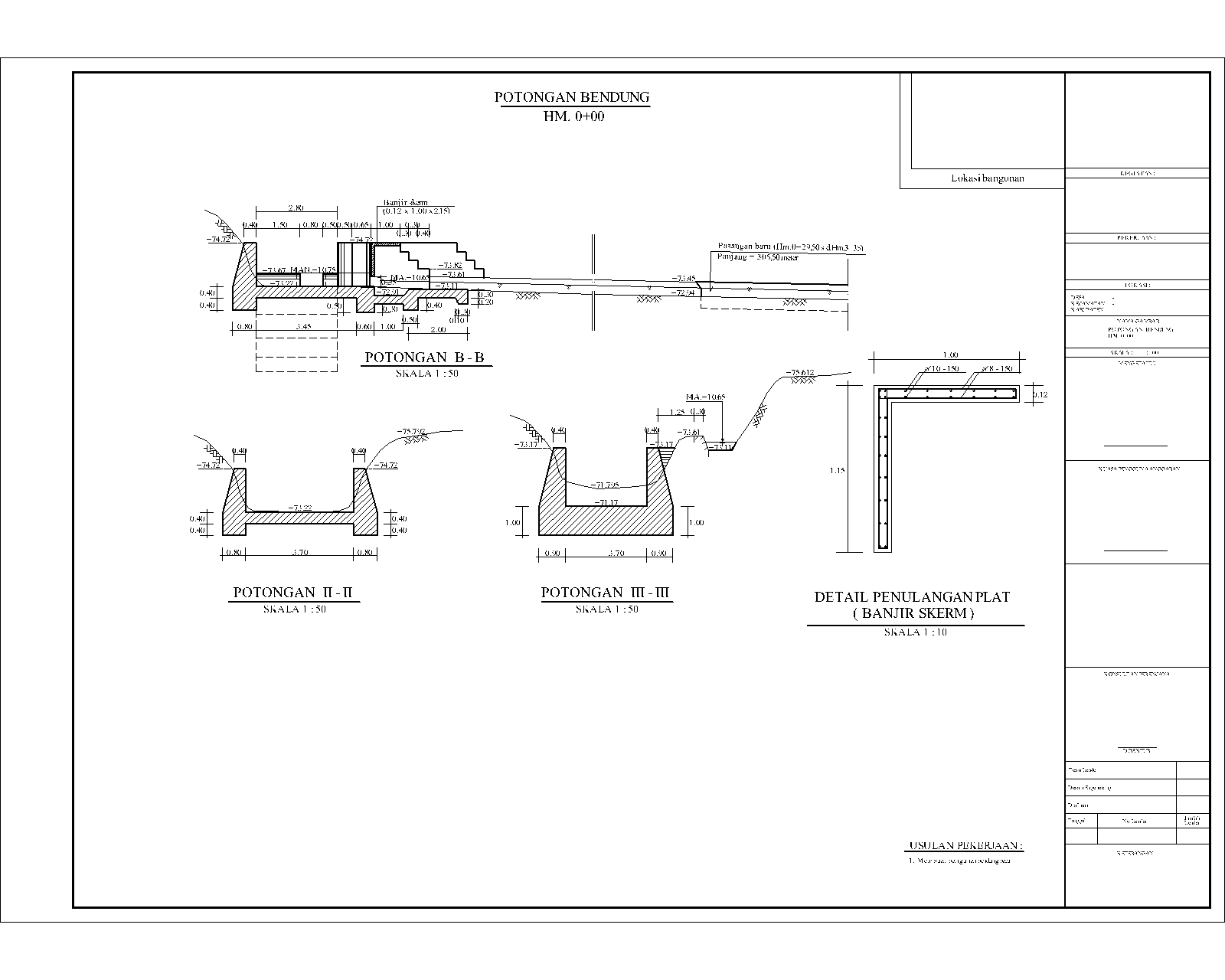 Detail Gambar Potongan Bendung Nomer 19