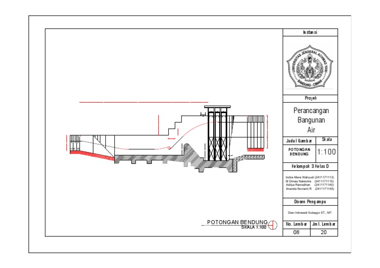 Detail Gambar Potongan Bendung Nomer 28