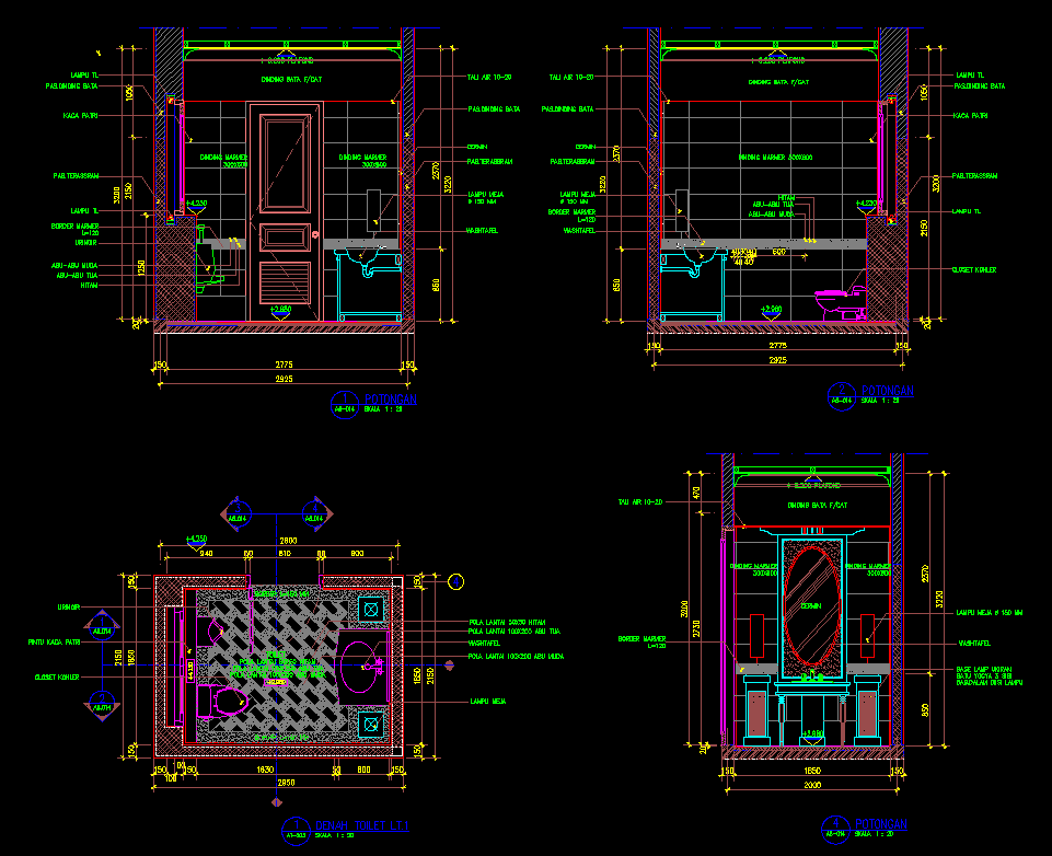 Detail Gambar Potongan Kamar Mandi Wc Nomer 17