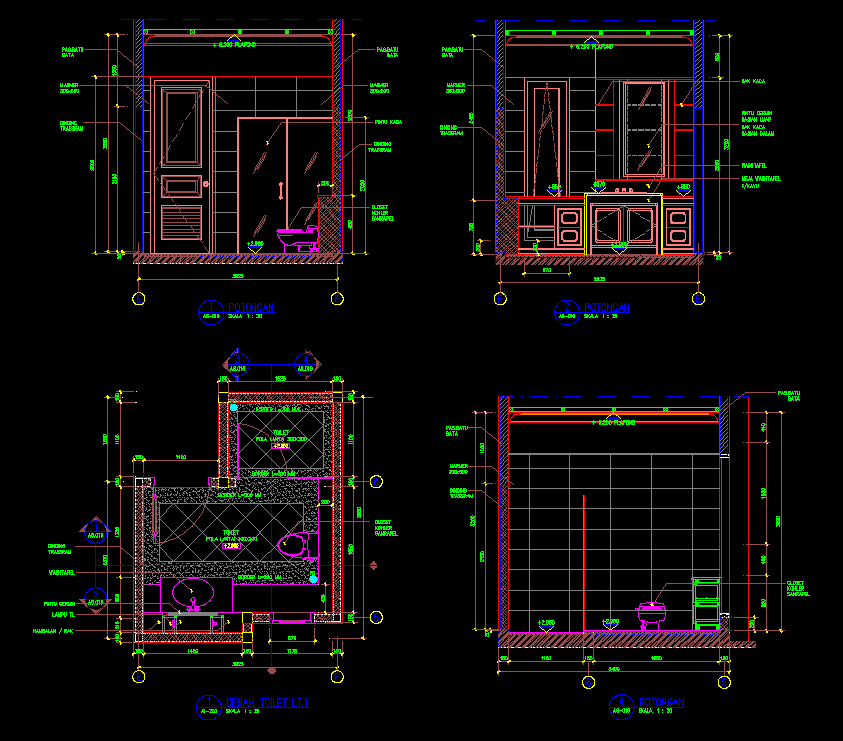 Detail Gambar Potongan Kamar Mandi Wc Nomer 20