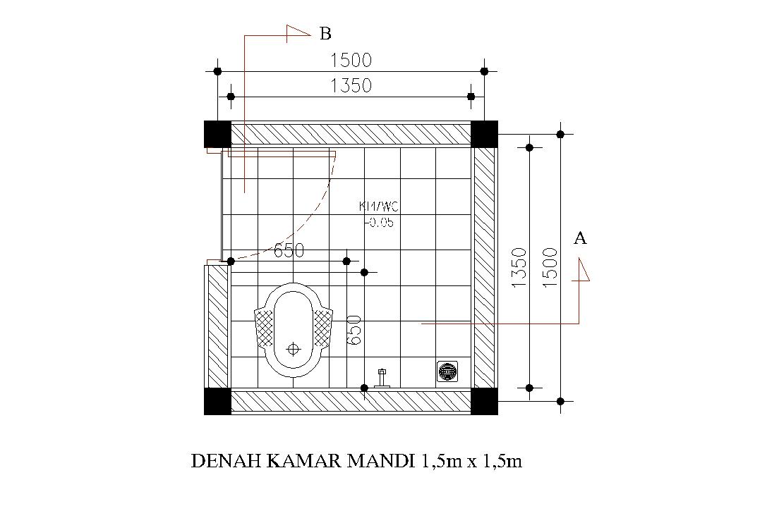 Detail Gambar Potongan Kamar Mandi Wc Nomer 25