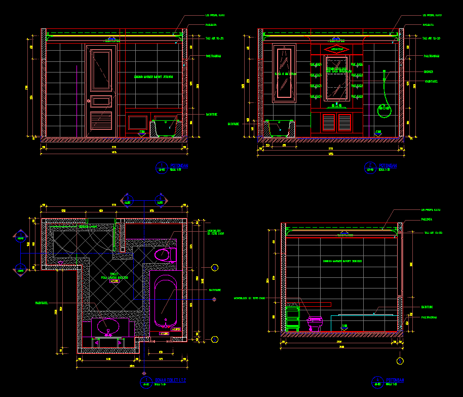 Detail Gambar Potongan Kamar Mandi Wc Nomer 6