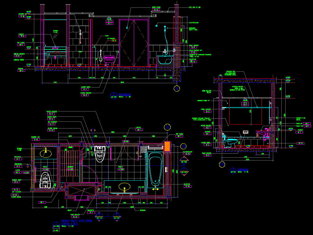 Detail Gambar Potongan Kamar Mandi Wc Nomer 9