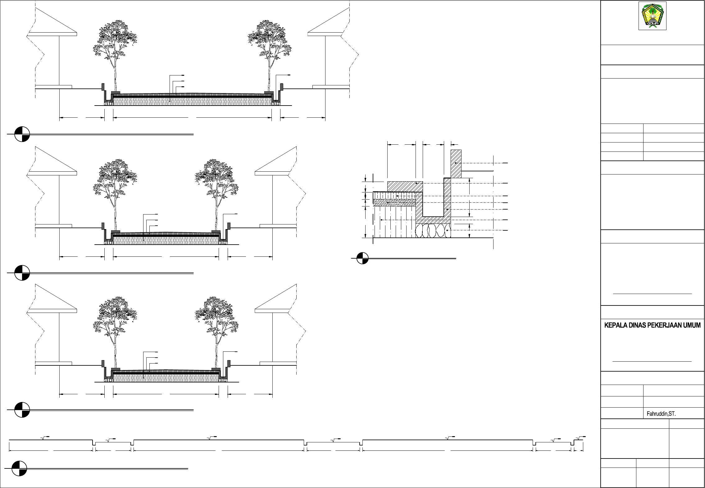 Detail Gambar Potongan Memanjang Jalan Nomer 18