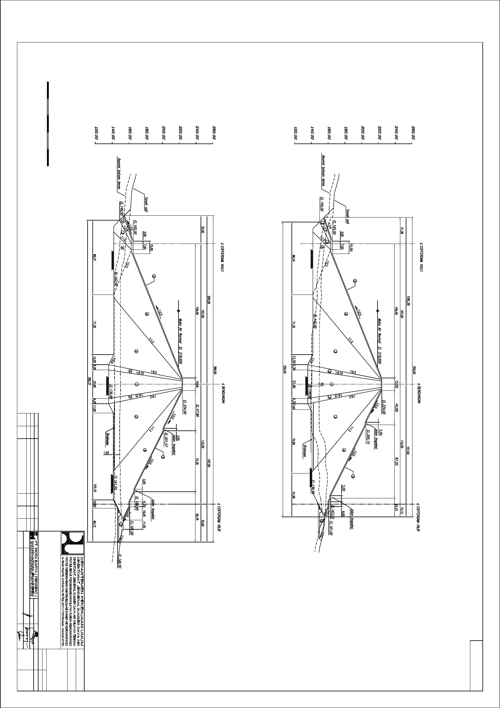 Detail Gambar Potongan Memanjang Jalan Nomer 24