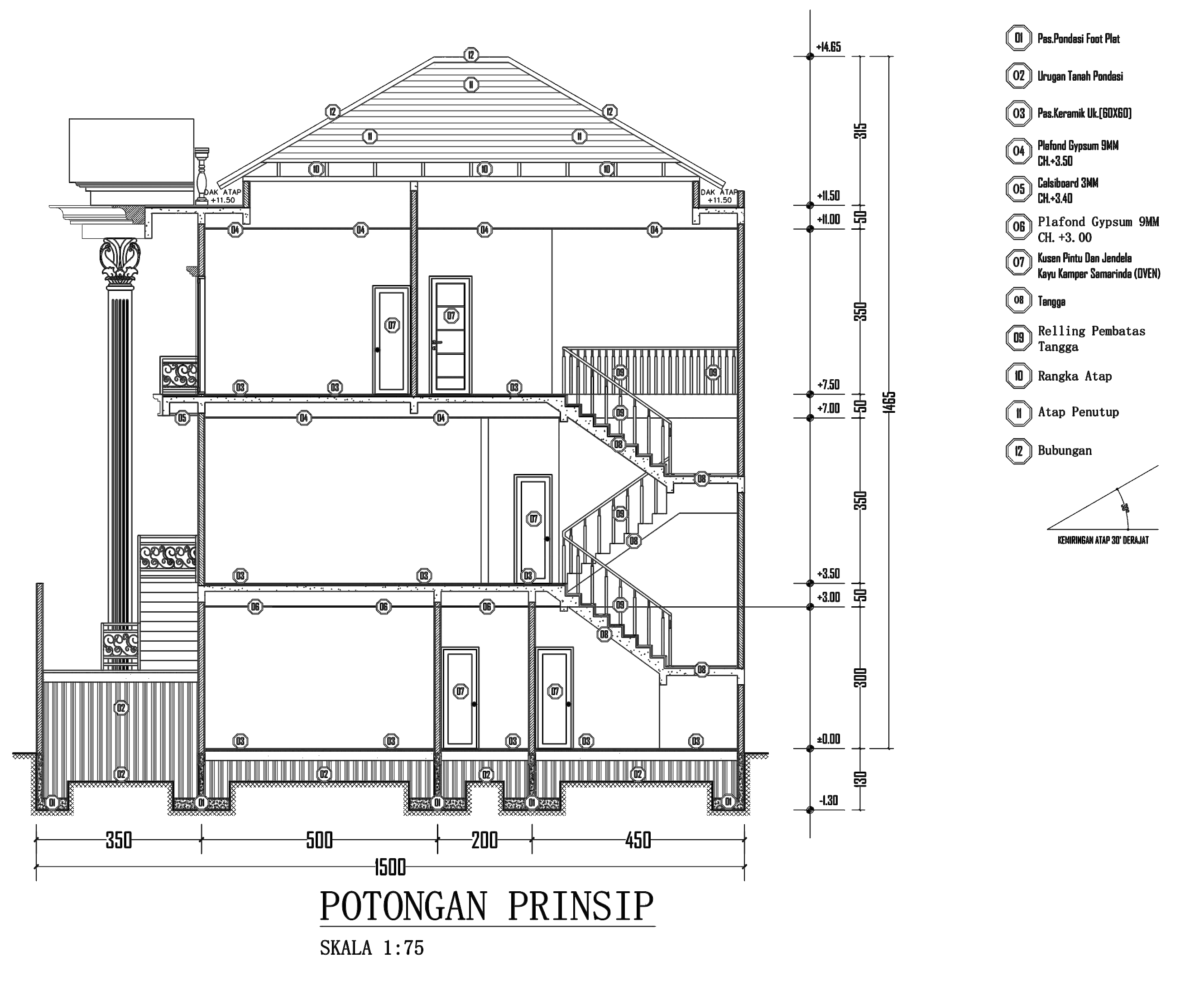 Detail Gambar Potongan Ruko 2 Lt Nomer 9