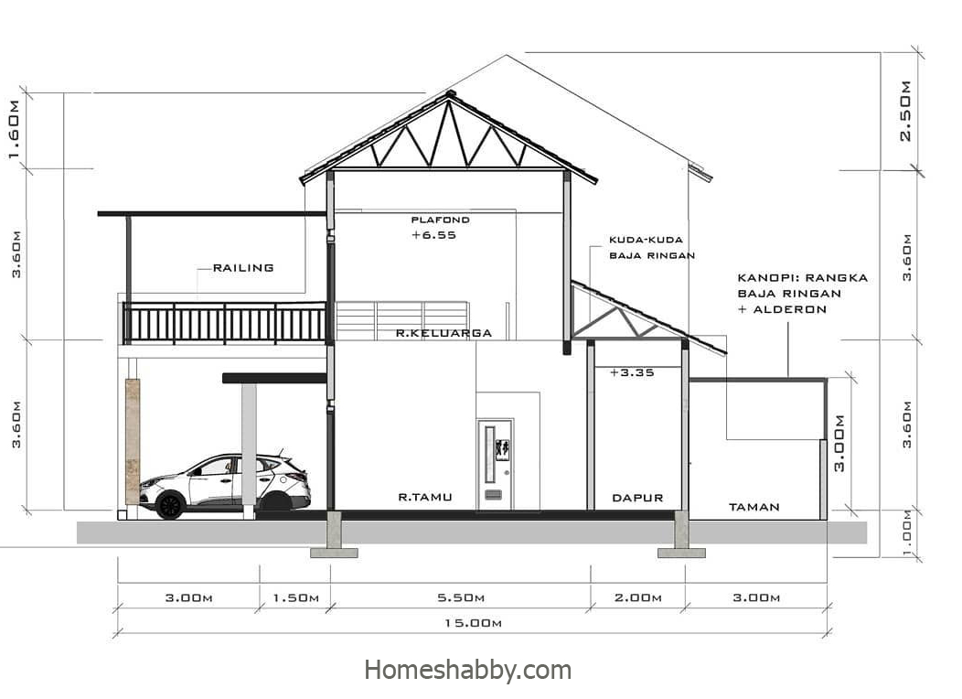 Detail Gambar Potongan Rumah 2 Lantai Nomer 20