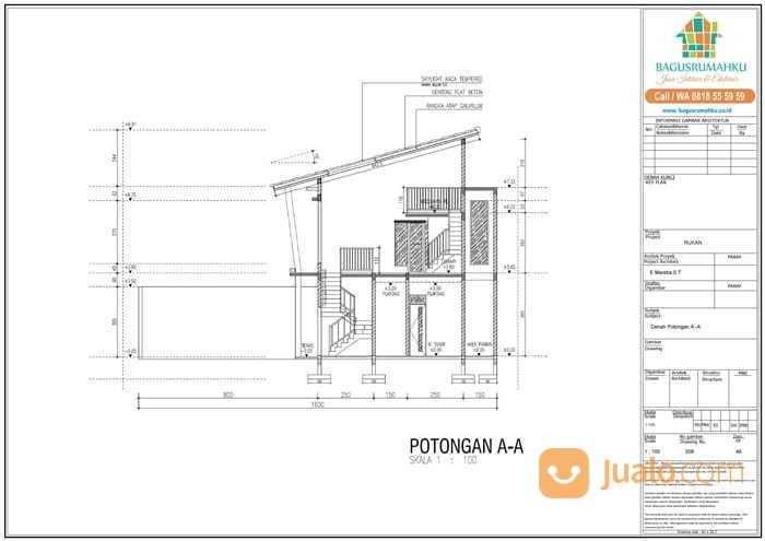 Detail Gambar Potongan Rumah 2 Lantai Nomer 36