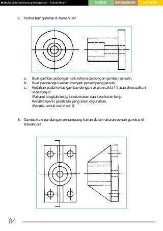 Detail Gambar Potongan Teknik Mesin Nomer 46