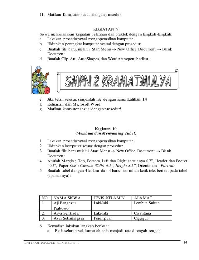 Detail Gambar Praktek Tik Kelas 2 Semester 2 Nomer 4