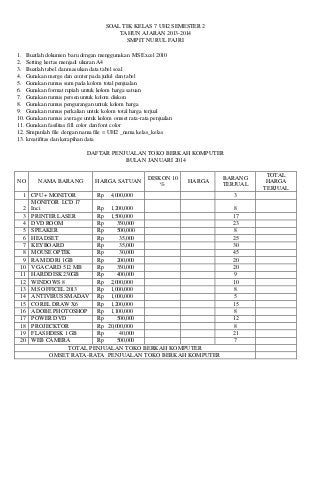 Detail Gambar Praktek Tik Las 2 Semester 2 Nomer 16