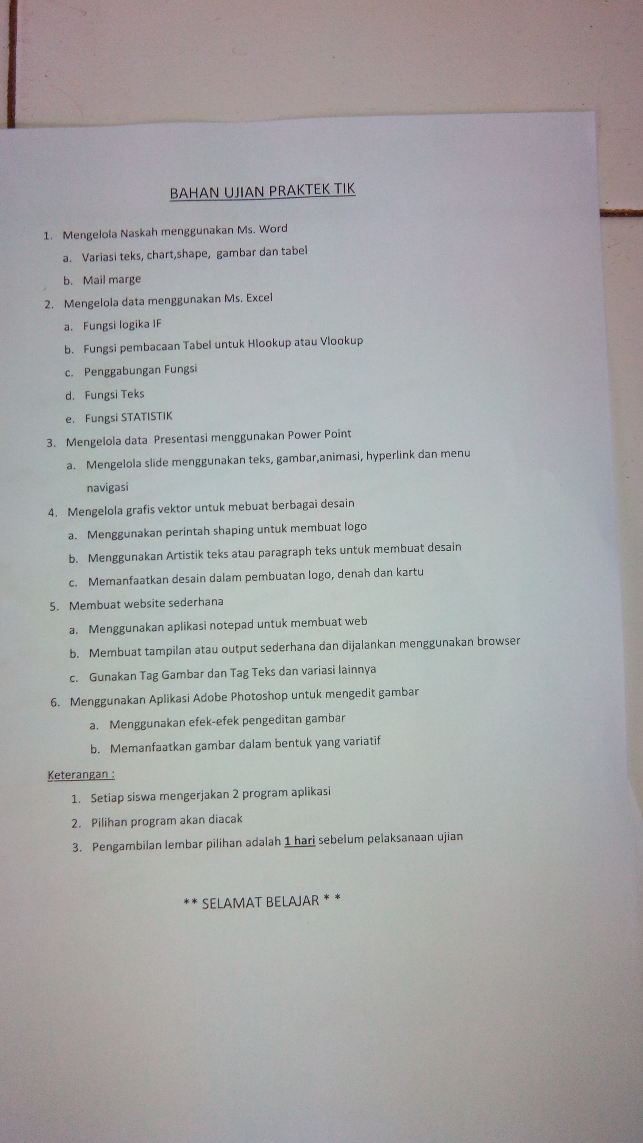 Detail Gambar Praktek Tik Las 2 Semester 2 Nomer 17