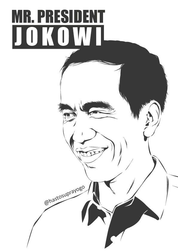 Detail Gambar Presiden Jokowi Hitam Putih Nomer 45