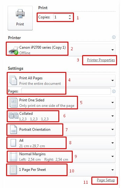 Detail Gambar Print Mencetak Nomer 4