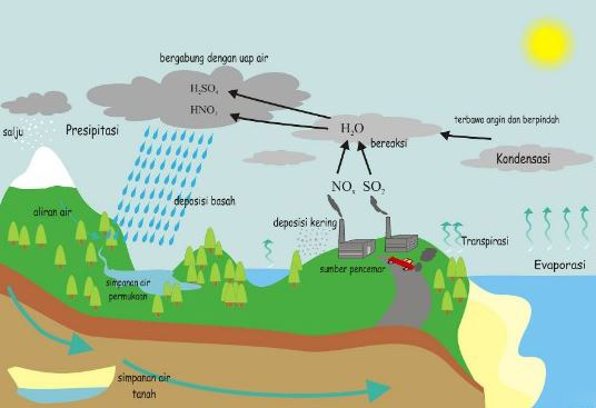 Detail Gambar Proses Terjadinya Hujan Asam Koleksi Nomer 3